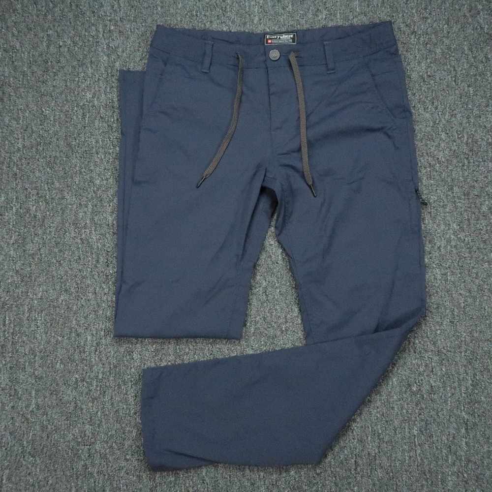 686 Pants Mens 32x32 Blue Everywhere Slim Fit Stretch Lined Zip Pocket